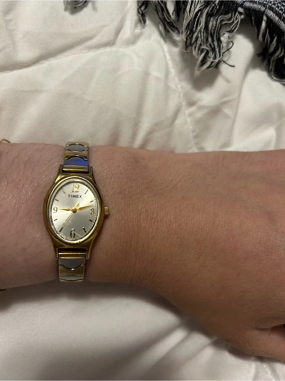 Timex Two-Tone Gold and Silver Oval Women's Watch